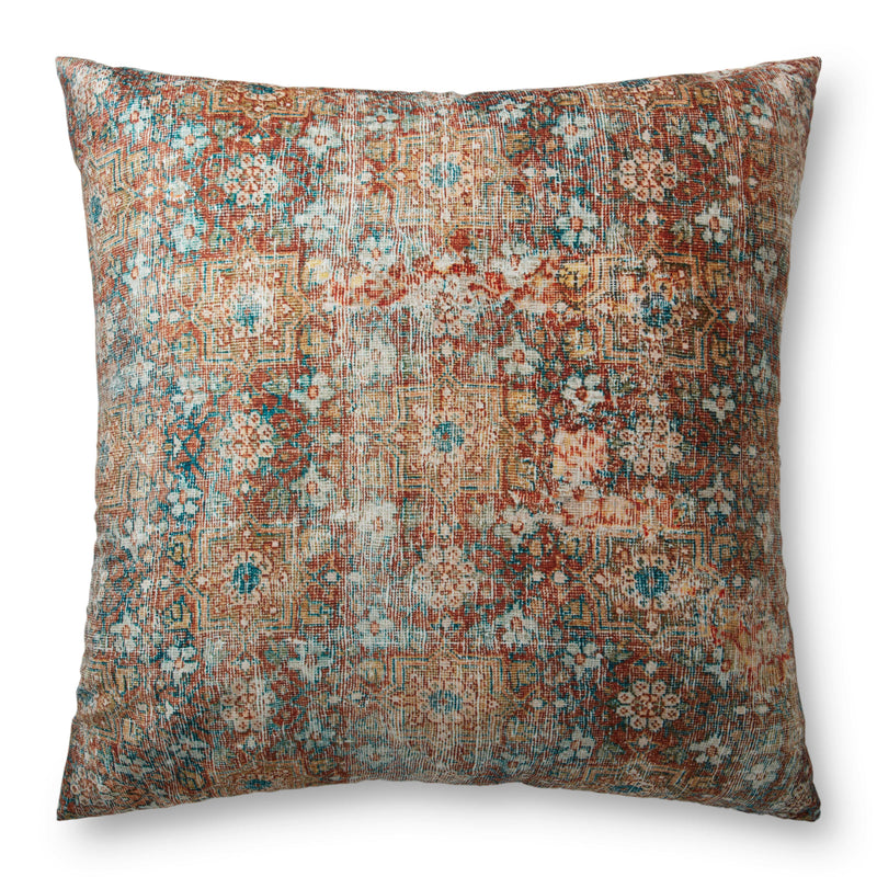 media image for Terracotta & Multi Floor Pillow by Loloi 287