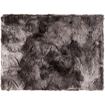 product image of Felina FLA-8000 Faux Fur Throw in Charcoal by Surya 565