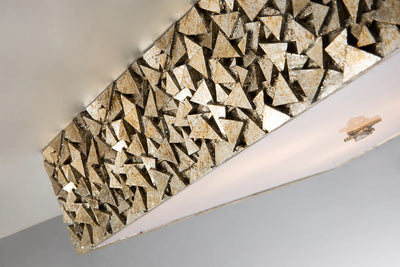 product image for mosaic square 4 light flush mount by lucas mckearn fm1158g sq 20 6 27
