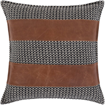 product image of Fiona FNA-001 Woven Pillow in Black & Camel by Surya 596