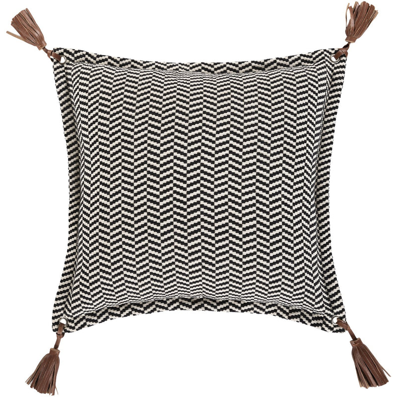 media image for Fiona II FNA-003 Woven Pillow in Black & Beige by Surya 220