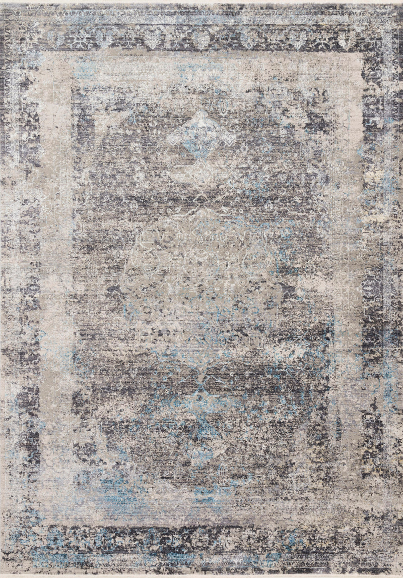 media image for Franca Rug in Charcoal / Sky by Loloi 239
