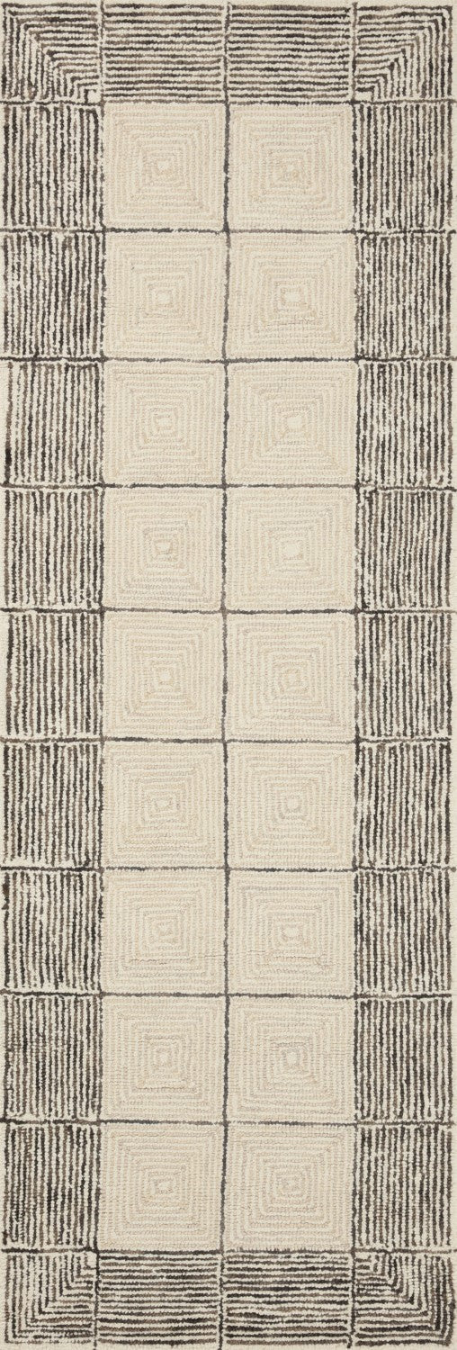 media image for Francis Hooked Cream/Black Rug 220