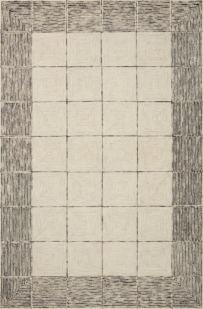 media image for Francis Hooked Cream/Black Rug 243