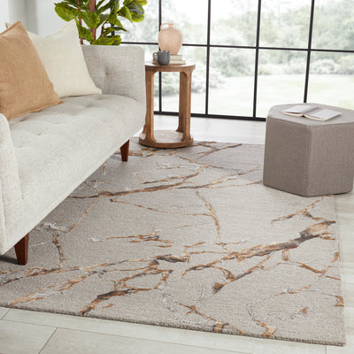 product image for Fragment Shattered Hand Tufted Light Gray & Gold Rug 5 83