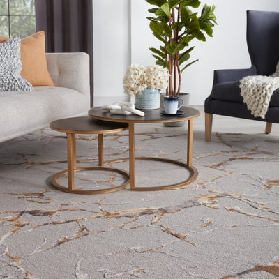 product image for Fragment Shattered Hand Tufted Light Gray & Gold Rug 8 54