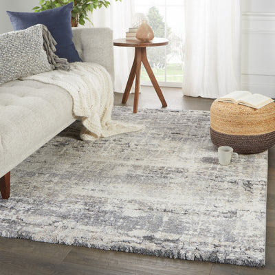 product image for Benton Abstract Rug in Gray & Ivory 24