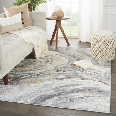 product image for Gatlin Abstract Rug in Gray & Cream 51