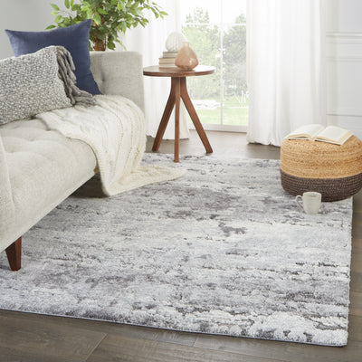 product image for Coen Abstract Rug in Gray & Ivory 49