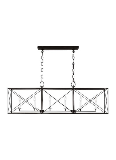 product image for beatrix 6 light linear lantern by chapman myers cc1646ai 1 48