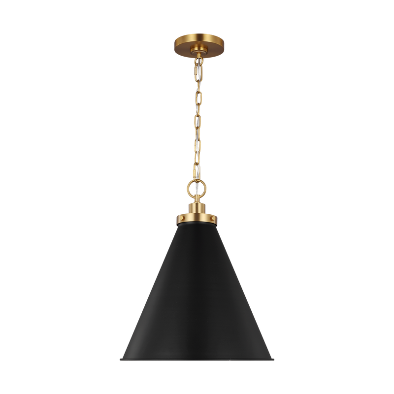 media image for medium cone pendant by chapman myers cp1271mbkbbs 1 221