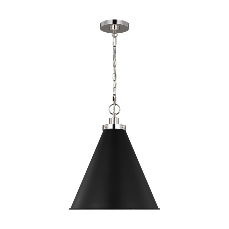 media image for medium cone pendant by chapman myers cp1271mbkbbs 2 21