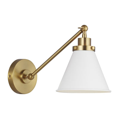 product image of wellfleet single arm cone task sconce by chapman myers cw1121mwtbbs 1 515