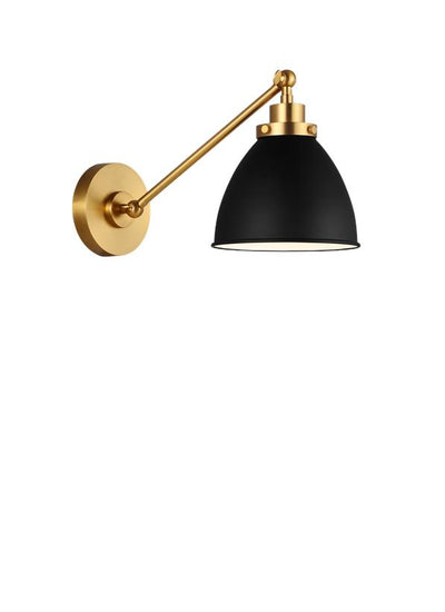 product image for wellfleet single arm dome task sconce by chapman myers cw1131mwtbbs 22 38