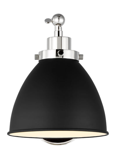 product image for wellfleet single arm dome task sconce by chapman myers cw1131mwtbbs 4 18