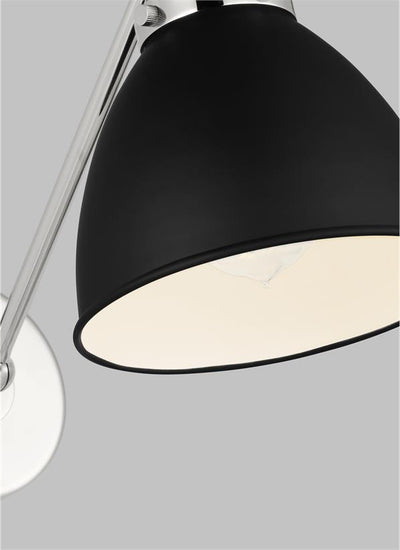 product image for wellfleet single arm dome task sconce by chapman myers cw1131mwtbbs 16 81
