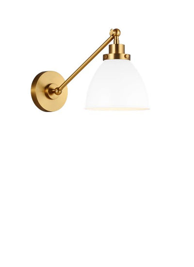product image for wellfleet single arm dome task sconce by chapman myers cw1131mwtbbs 14 1