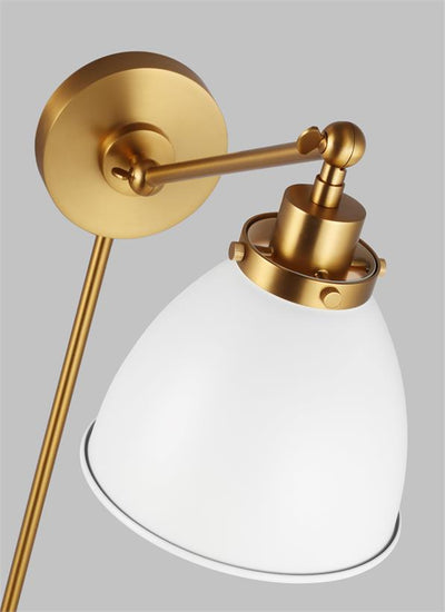 product image for wellfleet single arm dome task sconce by chapman myers cw1131mwtbbs 12 38