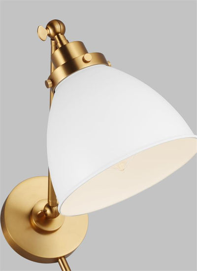 product image for wellfleet single arm dome task sconce by chapman myers cw1131mwtbbs 11 87