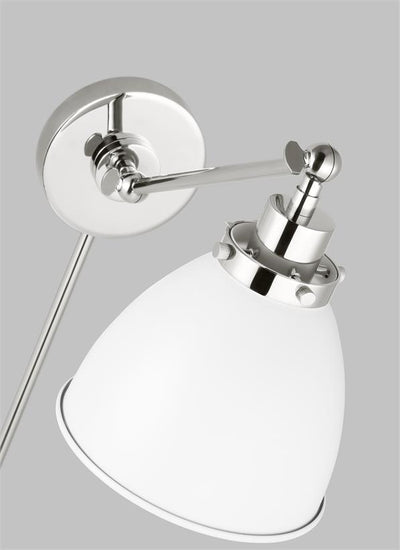 product image for wellfleet single arm dome task sconce by chapman myers cw1131mwtbbs 8 8
