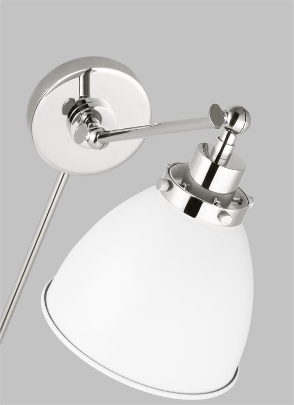 media image for wellfleet single arm dome task sconce by chapman myers cw1131mwtbbs 8 237