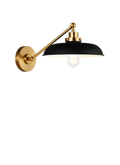 product image for wellfleet single arm wide task sconce by chapman myers cw1141mwtbbs 21 33