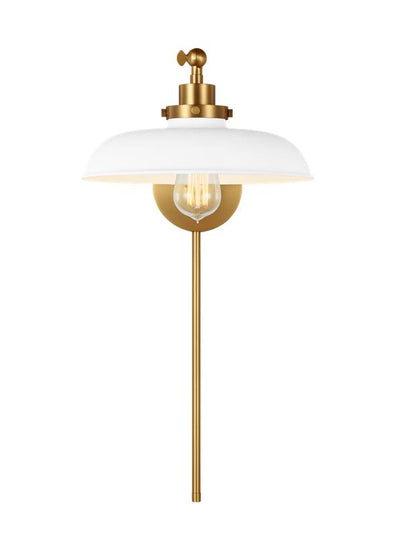product image for wellfleet single arm wide task sconce by chapman myers cw1141mwtbbs 9 94