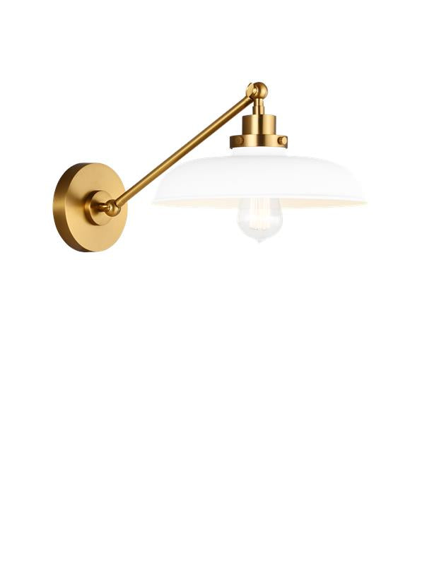 media image for wellfleet single arm wide task sconce by chapman myers cw1141mwtbbs 8 215