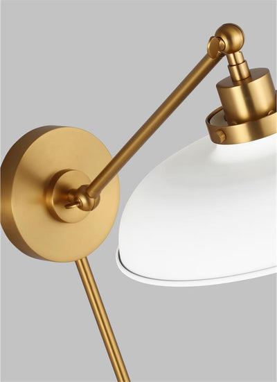 product image for wellfleet single arm wide task sconce by chapman myers cw1141mwtbbs 11 94