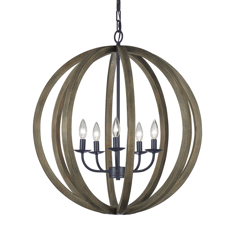 media image for Allier Collection 5 - Light Large Pendant by Feiss 29