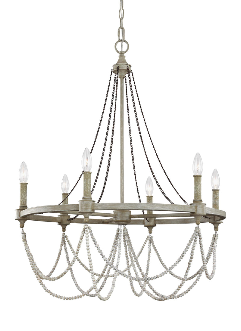 media image for Beverly Collection 6 - Light Chandelier by Feiss 292