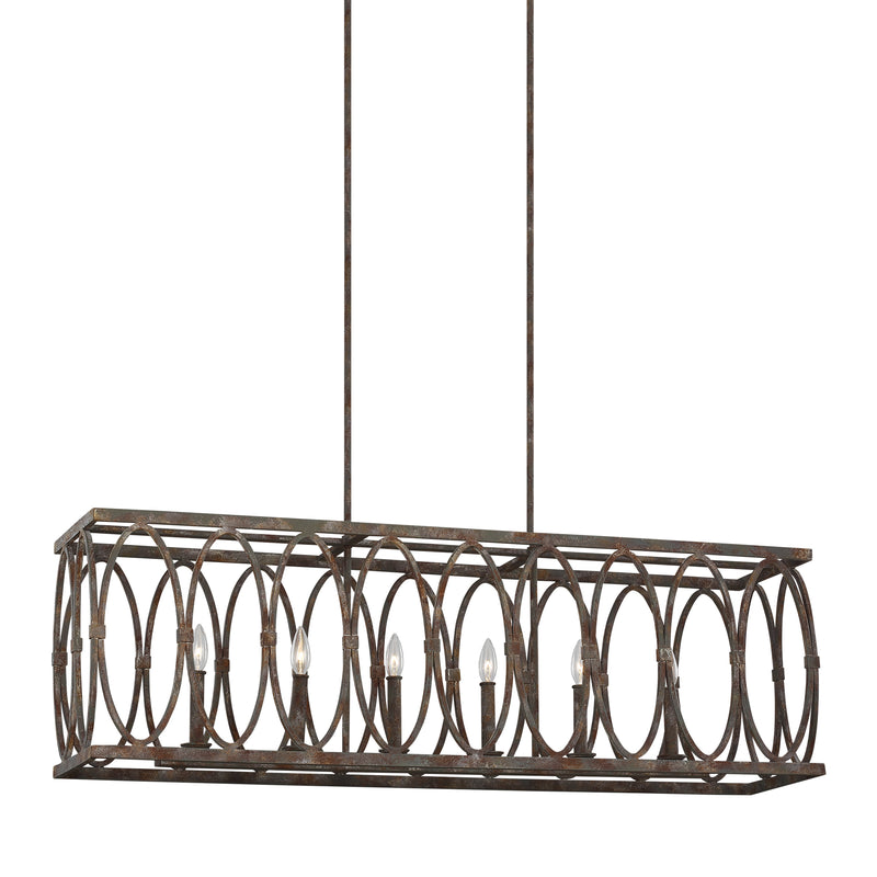media image for Patrice Collection 6 - Light Linear Chandelier by  Feiss 231
