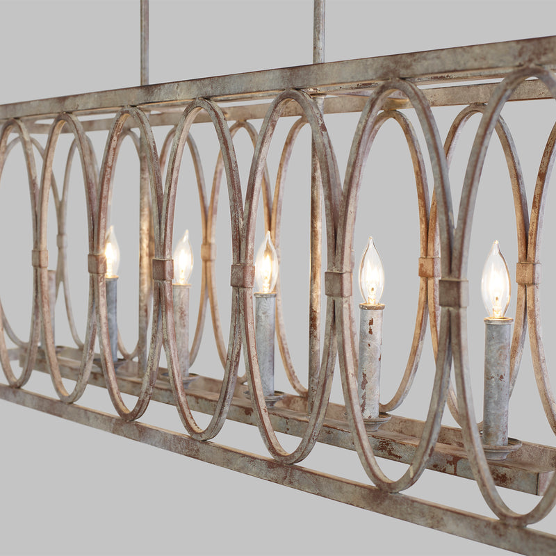 media image for Patrice Collection 6 - Light Linear Chandelier by  Feiss 249