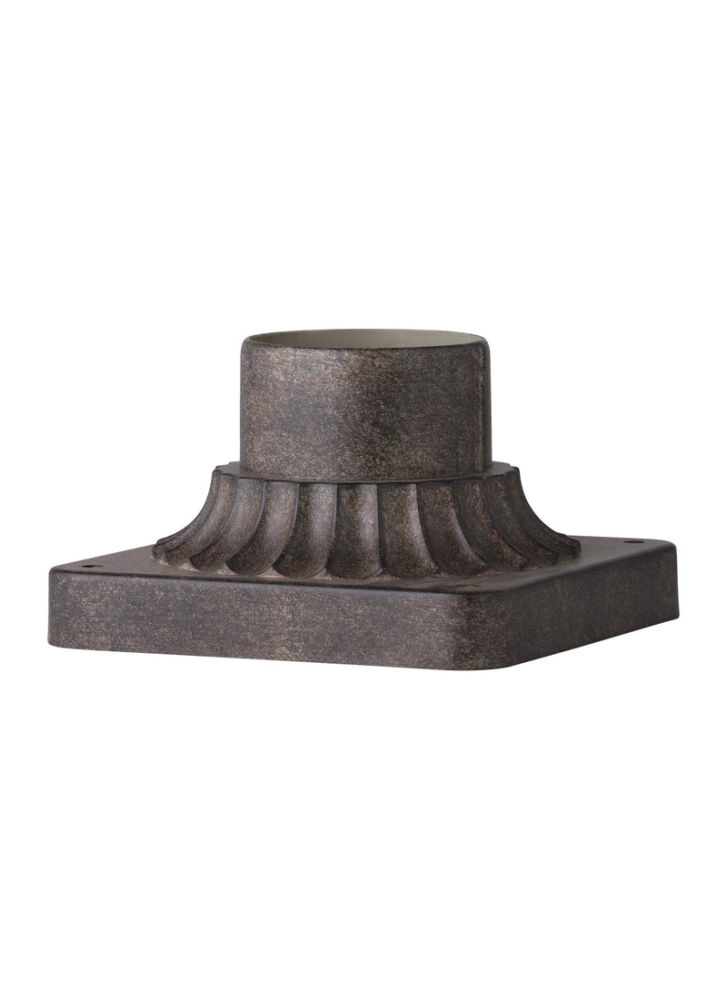 media image for Outdoor Pier Mounts Collection Pier Mount Base - Weathered Chestnut by Feiss 256