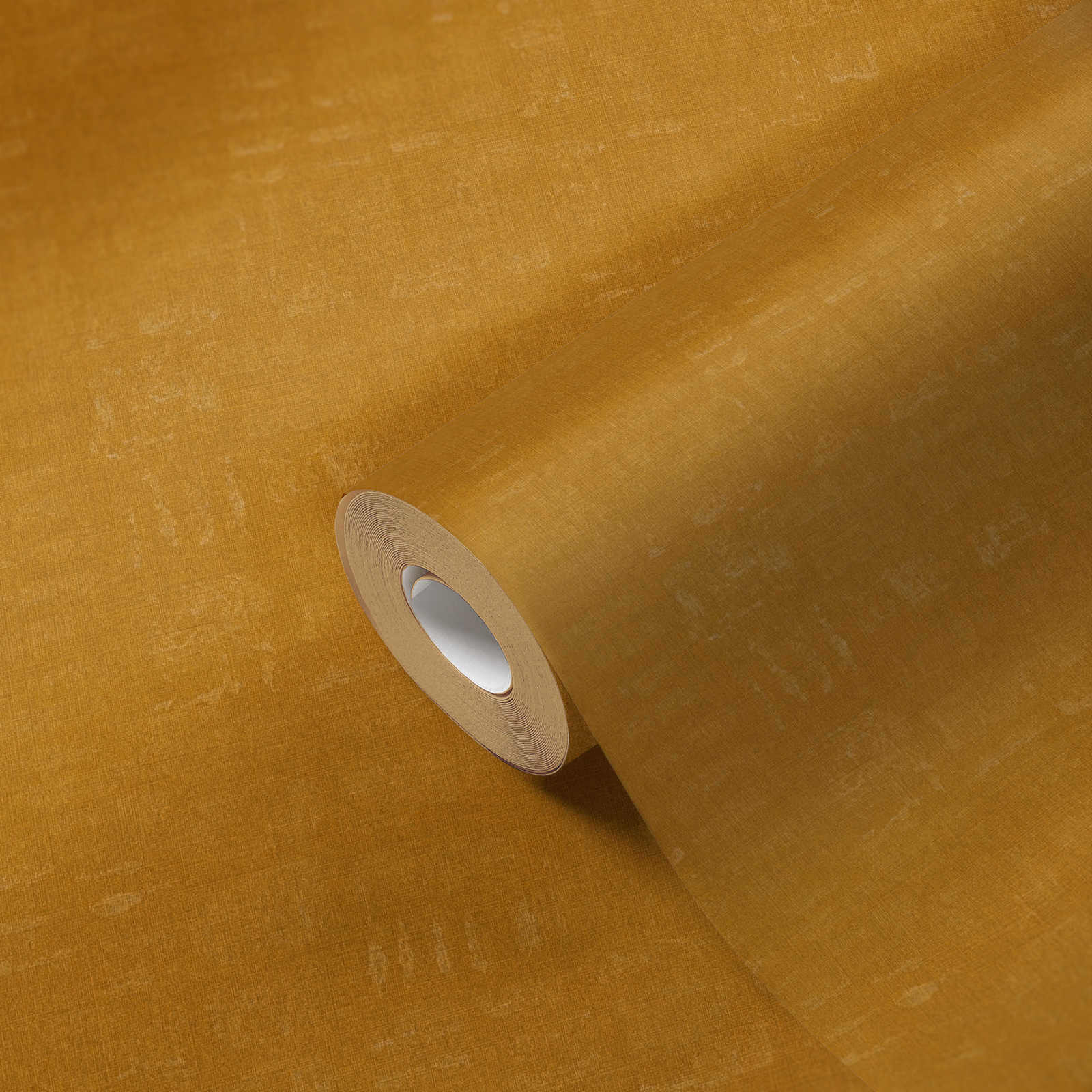 Shop Linen Effect Textured Wallpaper in Yellow Burke Decor