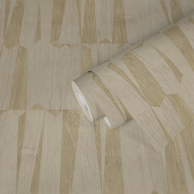 product image for Geo Point Wood Effect Motif Wallpaper in Beige/Cream/Grey 11