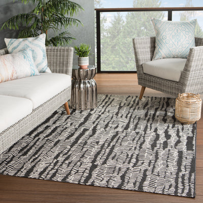 product image for Citali Indoor/ Outdoor Tribal Black/ Cream Rug by Jaipur Living 57