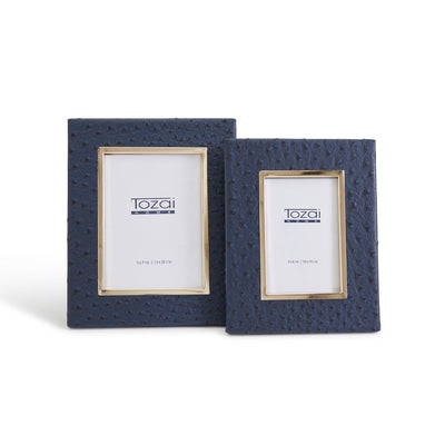 product image of Navy Ostrich Photo Frame Set Of 2 By Tozai Fsn132 S2 1 541