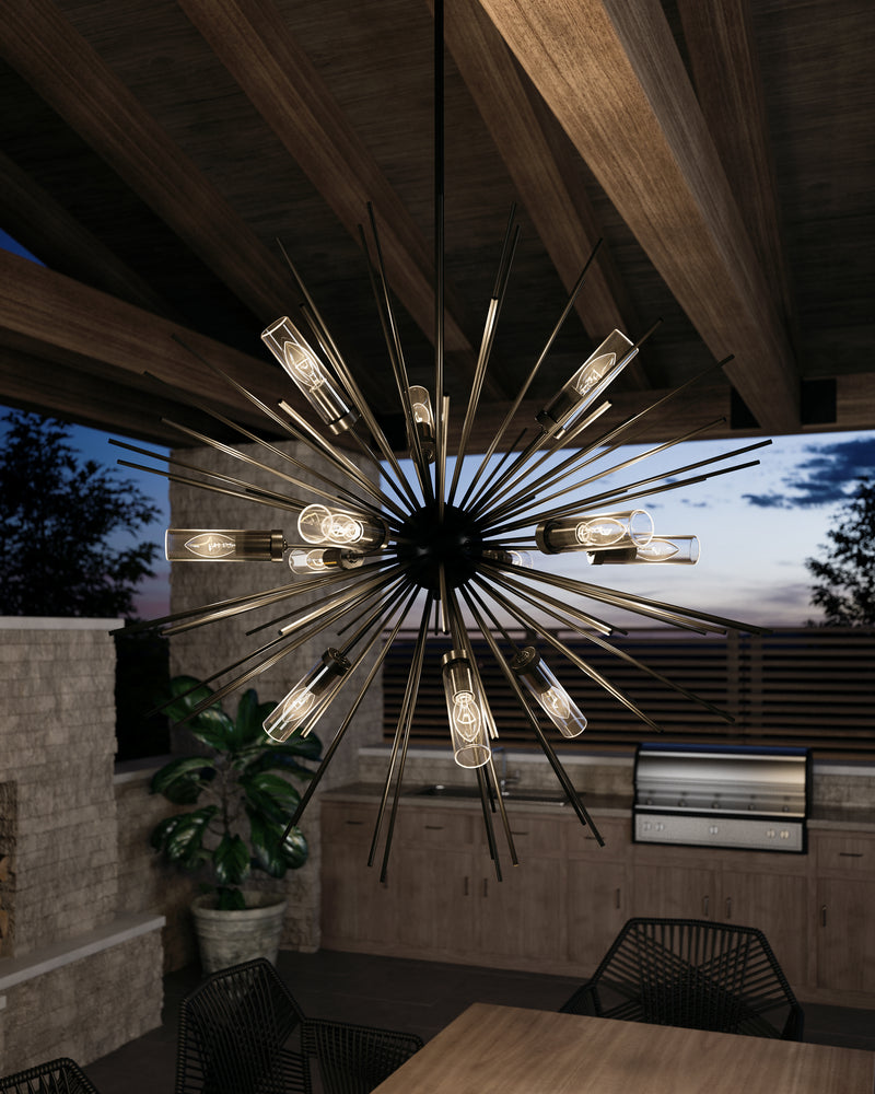 media image for Hilo Collection 12 - Light Outdoor Chandelier by Feiss 296