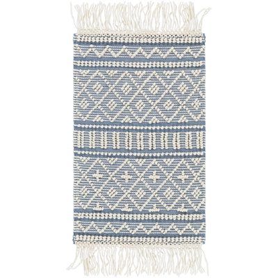 product image for Farmhouse Tassels FTS-2301 Hand Woven Rug in Denim & White by Surya 35