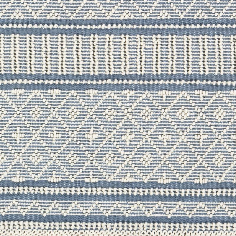 media image for Farmhouse Tassels FTS-2301 Hand Woven Rug in Denim & White by Surya 260