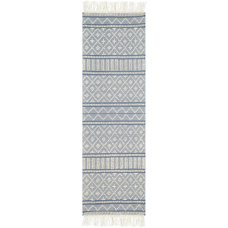 media image for Farmhouse Tassels FTS-2301 Hand Woven Rug in Denim & White by Surya 278