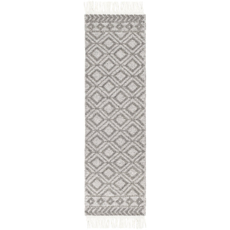 media image for Farmhouse Tassels FTS-2302 Hand Woven Rug in Black & White by Surya 291