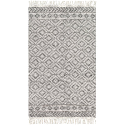 product image of Farmhouse Tassels FTS-2302 Hand Woven Rug in Black & White by Surya 569