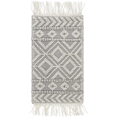 product image for Farmhouse Tassels FTS-2303 Hand Woven Rug in Medium Gray & White by Surya 65