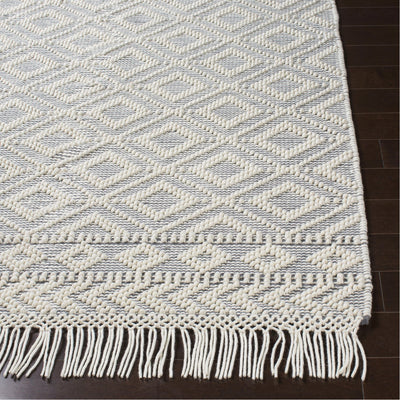 product image for Farmhouse Tassels FTS-2303 Hand Woven Rug in Medium Gray & White by Surya 29