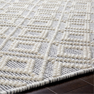 product image for Farmhouse Tassels FTS-2303 Hand Woven Rug in Medium Gray & White by Surya 55