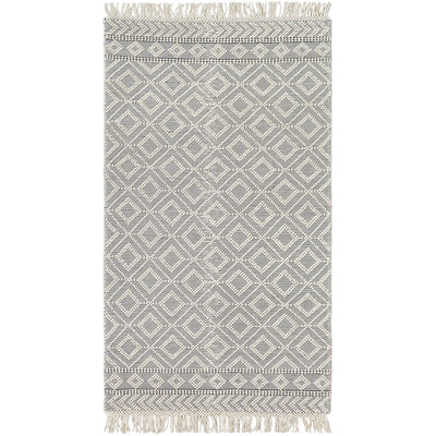 product image for Farmhouse Tassels FTS-2303 Hand Woven Rug in Medium Gray & White by Surya 42