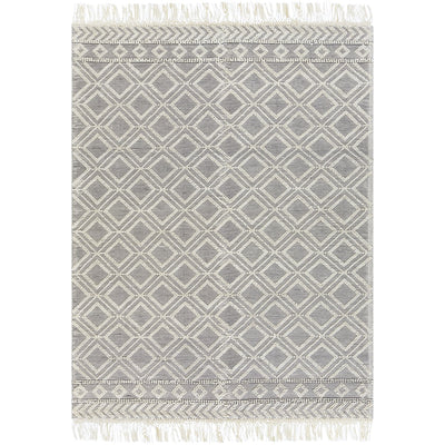product image for Farmhouse Tassels FTS-2303 Hand Woven Rug in Medium Gray & White by Surya 39