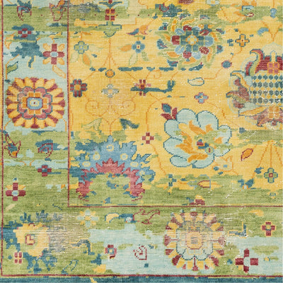 product image for Festival FVL-1005 Hand Knotted Rug in Bright Yellow & Grass Green by Surya 53